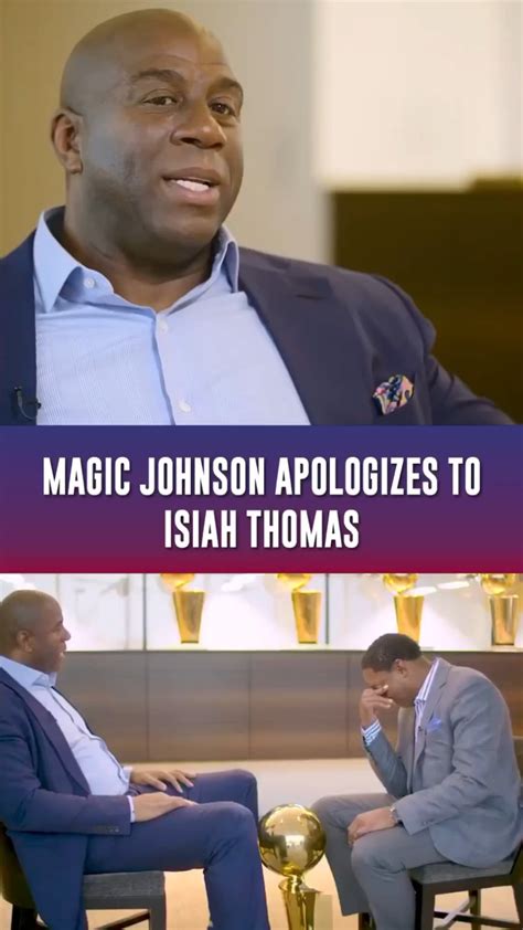 Reconnecting Legends: Magic Johnson's Apology to Isiah Thomas